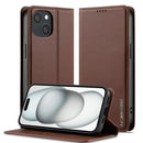 LC.IMEEKE Apple iPhone Frosted PU Wallet Phone Case