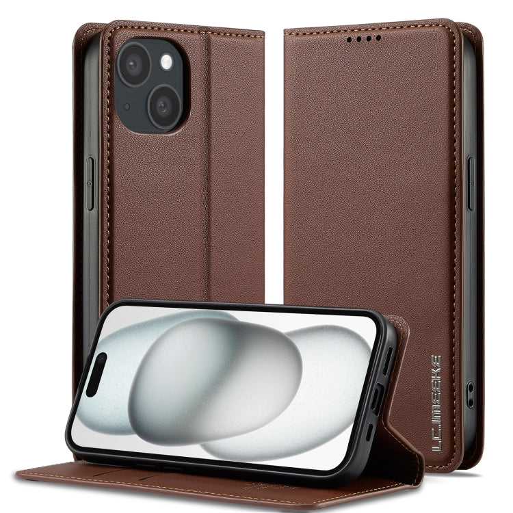 LC.IMEEKE Apple iPhone Frosted PU Wallet Phone Case