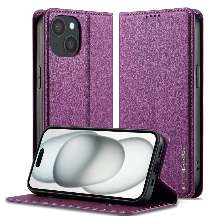 LC.IMEEKE Apple iPhone Frosted PU Wallet Phone Case