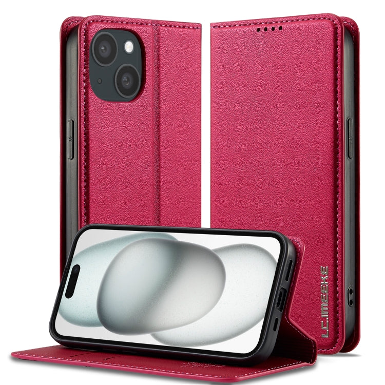 LC.IMEEKE Apple iPhone Frosted PU Wallet Phone Case