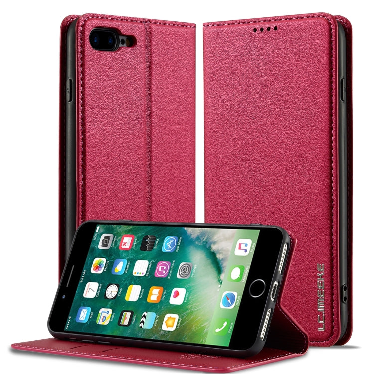 LC.IMEEKE Apple iPhone Frosted PU Wallet Phone Case
