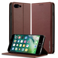 LC.IMEEKE Apple iPhone Frosted PU Wallet Phone Case