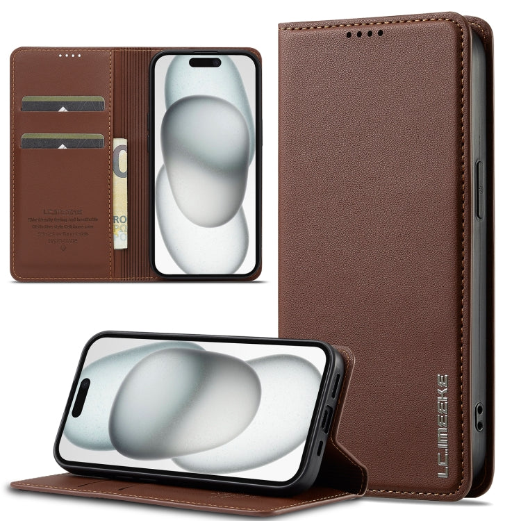LC.IMEEKE Apple iPhone Frosted PU Wallet Phone Case