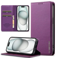 LC.IMEEKE Apple iPhone Frosted PU Wallet Phone Case