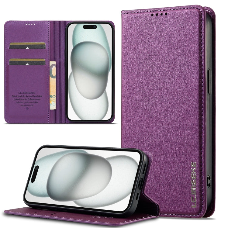LC.IMEEKE Apple iPhone Frosted PU Wallet Phone Case