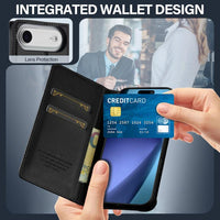 LC.IMEEKE Apple iPhone Frosted PU Wallet Phone Case