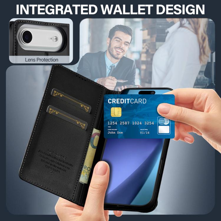 LC.IMEEKE Apple iPhone Frosted PU Wallet Phone Case