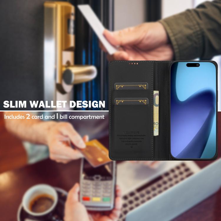 LC.IMEEKE Apple iPhone Frosted PU Wallet Phone Case