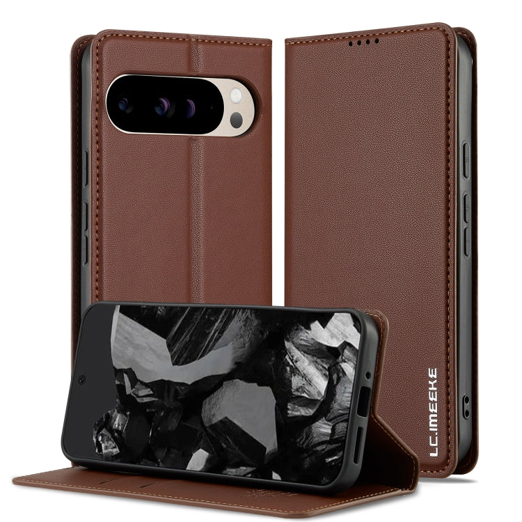 LC.IMEEKE Google Pixel Frosted PU Wallet Phone Case