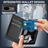 LC.IMEEKE Google Pixel Frosted PU Wallet Phone Case