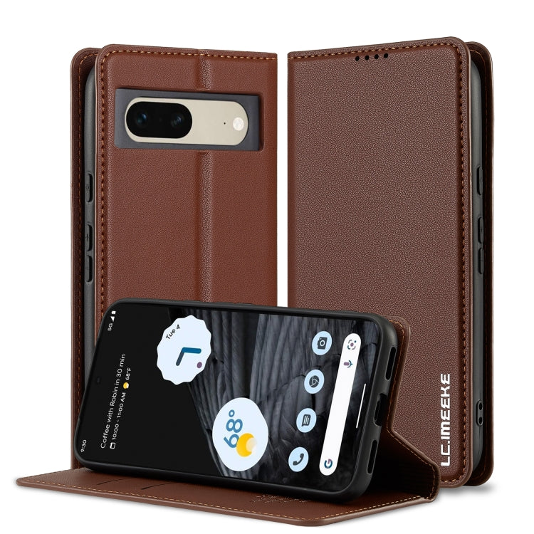 LC.IMEEKE Google Pixel Frosted PU Wallet Phone Case