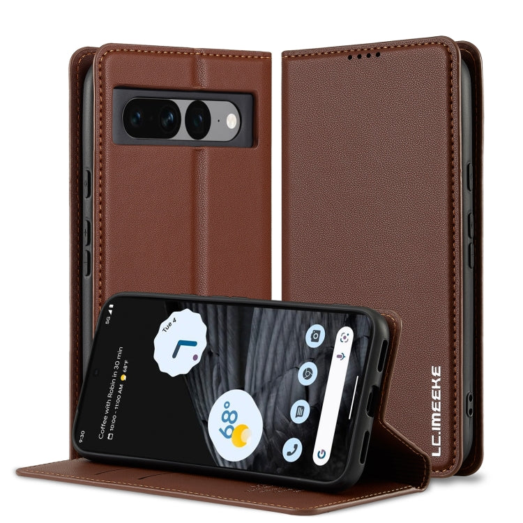 LC.IMEEKE Google Pixel Frosted PU Wallet Phone Case