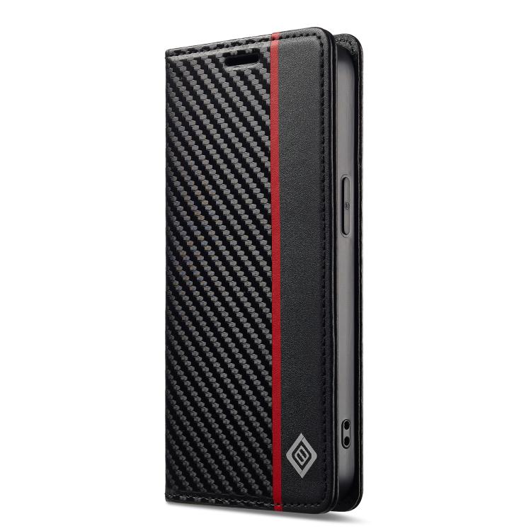LC.IMEEKE Apple iPhone 16 Series Carbon Fiber Pattern Leather Phone Case