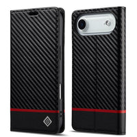 LC.IMEEKE Apple iPhone Carbon Fiber Pattern Leather Phone Case