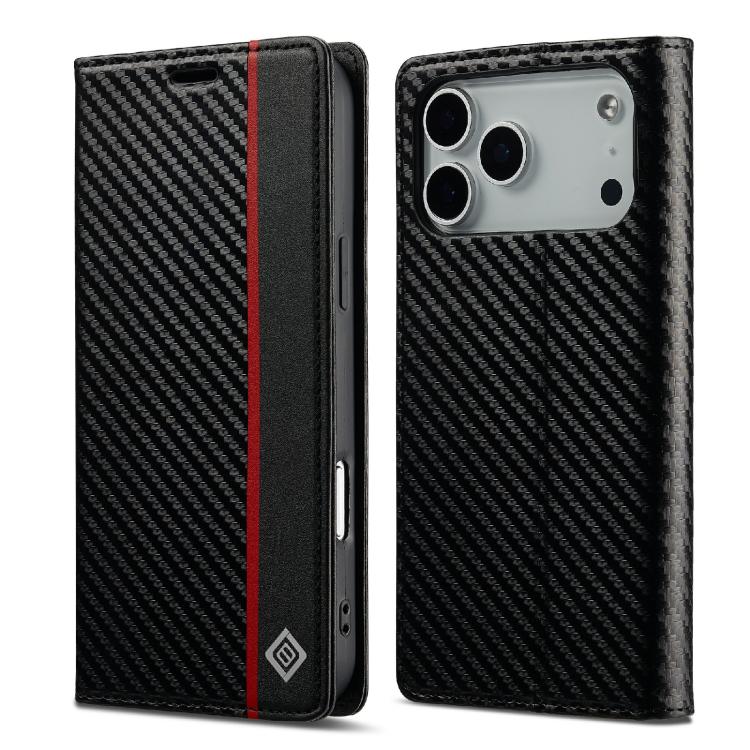 LC.IMEEKE Apple iPhone 16 Series Carbon Fiber Pattern Leather Phone Case