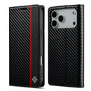 LC.IMEEKE Apple iPhone Carbon Fiber Pattern Leather Phone Case