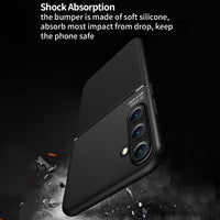 Classic Tilt Strip Grain Magnetic PC Hybrid TPU Phone Case, For Samsung Galaxy A16 4G, For Samsung Galaxy A06 4G
