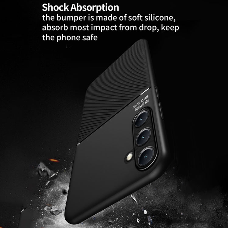 Classic Tilt Strip Grain Magnetic PC Hybrid TPU Phone Case, For Samsung Galaxy A16 4G, For Samsung Galaxy A06 4G
