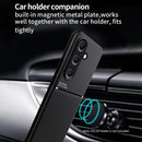 Classic Tilt Strip Grain Magnetic PC Hybrid TPU Phone Case, For Samsung Galaxy A16 4G, For Samsung Galaxy A06 4G