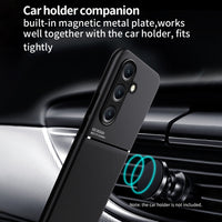 Classic Tilt Strip Grain Magnetic PC Hybrid TPU Phone Case, For Samsung Galaxy A16 4G, For Samsung Galaxy A06 4G