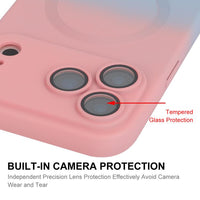 ENKAY Apple iPhone MagSafe Rainbow Gradient Silicone Phone Case