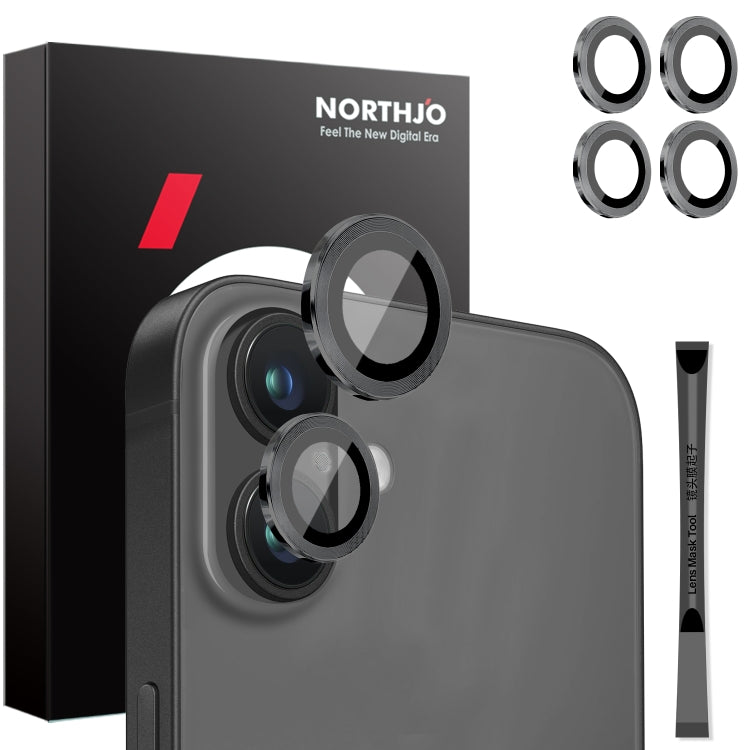 NORTHJO Apple iPhone 2 Sets Metal Camera Lens Protector 4pcs