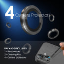 NORTHJO Apple iPhone 2 Sets Metal Camera Lens Protector 4pcs