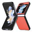 JUNSUNMAY Samsung Galaxy Z Flip Leather Texture Phone Case