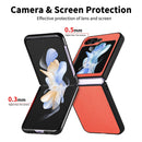 JUNSUNMAY Samsung Galaxy Z Flip Leather Texture Phone Case