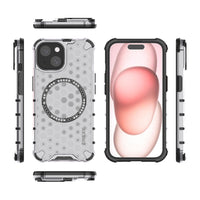 ENKAY Hat-Prince Honeycomb MagSafe Shockproof Phone Case with Large Arc Edge Film, For iPhone 14 Plus, For iPhone 14, For iPhone 14 Pro, For iPhone 14 Pro Max