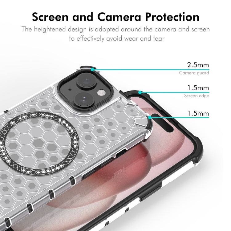 ENKAY Hat-Prince Honeycomb MagSafe Shockproof Phone Case with Large Arc Edge Film, For iPhone 14 Plus, For iPhone 14, For iPhone 14 Pro, For iPhone 14 Pro Max
