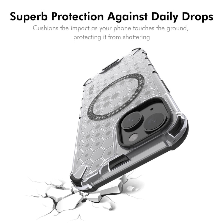 ENKAY Hat-Prince Honeycomb MagSafe Shockproof Phone Case with Large Arc Edge Film, For iPhone 14 Plus, For iPhone 14, For iPhone 14 Pro, For iPhone 14 Pro Max