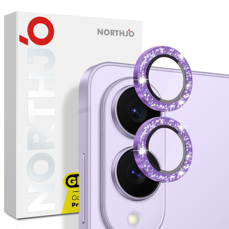 NORTHJO 1 Set Camera Lens Protector Glitter Metal Ring Film, For Samsung Galaxy S25 5G, For Samsung Galaxy S25+ 5G, For Samsung Galaxy S25 Ultra 5G