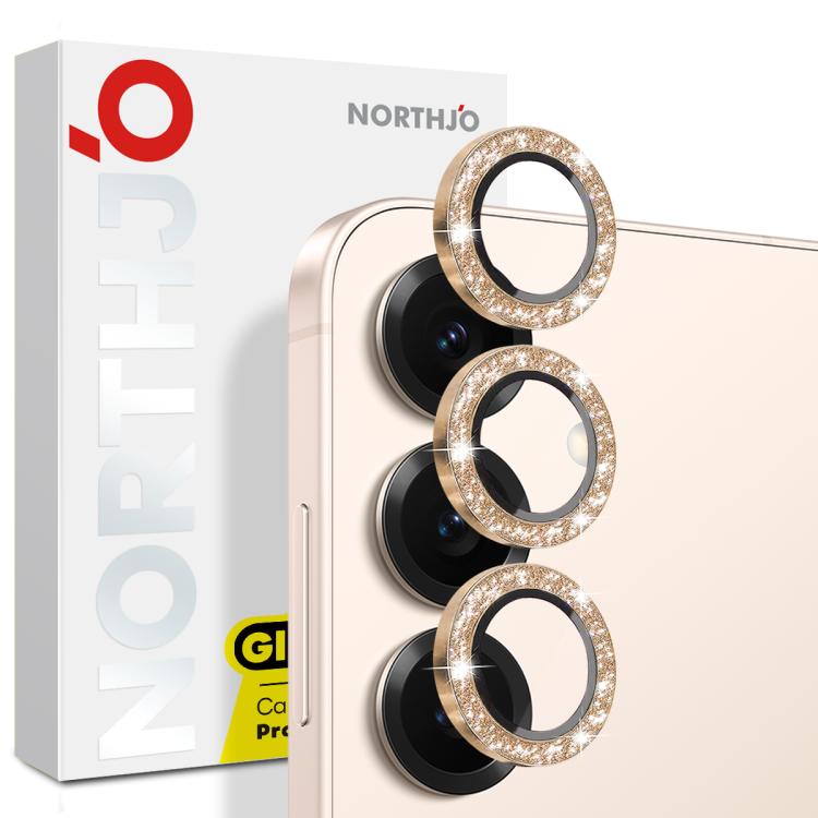 NORTHJO 1 Set Camera Lens Protector Glitter Metal Ring Film, For Samsung Galaxy S25 5G, For Samsung Galaxy S25+ 5G, For Samsung Galaxy S25 Ultra 5G