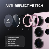 NORTHJO 1 Set Camera Lens Protector Glitter Metal Ring Film, For Samsung Galaxy A36 5G / A56 5G