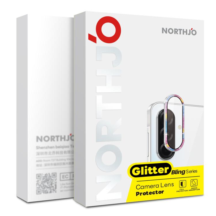 NORTHJO 1 Set Camera Lens Protector Glitter Metal Ring Film, For Samsung Galaxy S25 5G, For Samsung Galaxy S25+ 5G, For Samsung Galaxy S25 Ultra 5G